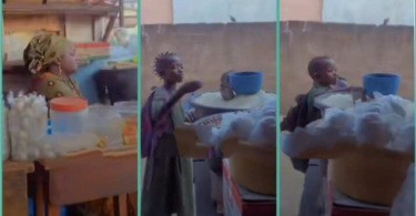 Nigerian Woman Feeds Over 100 Children With Garri Daily