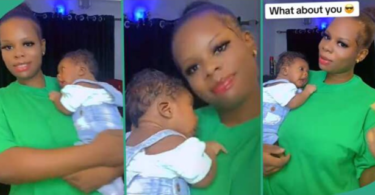 Lady Who Started the Year as Girlfriend Ends it as Wife and Mother of Cute Baby, Celebrates Online