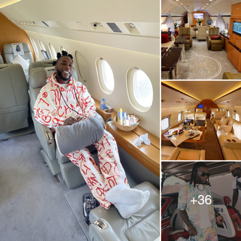 Burna Boy vacations on his expensive plane